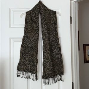 Leopard / Cheetah / Zebra patterned fringe scarf